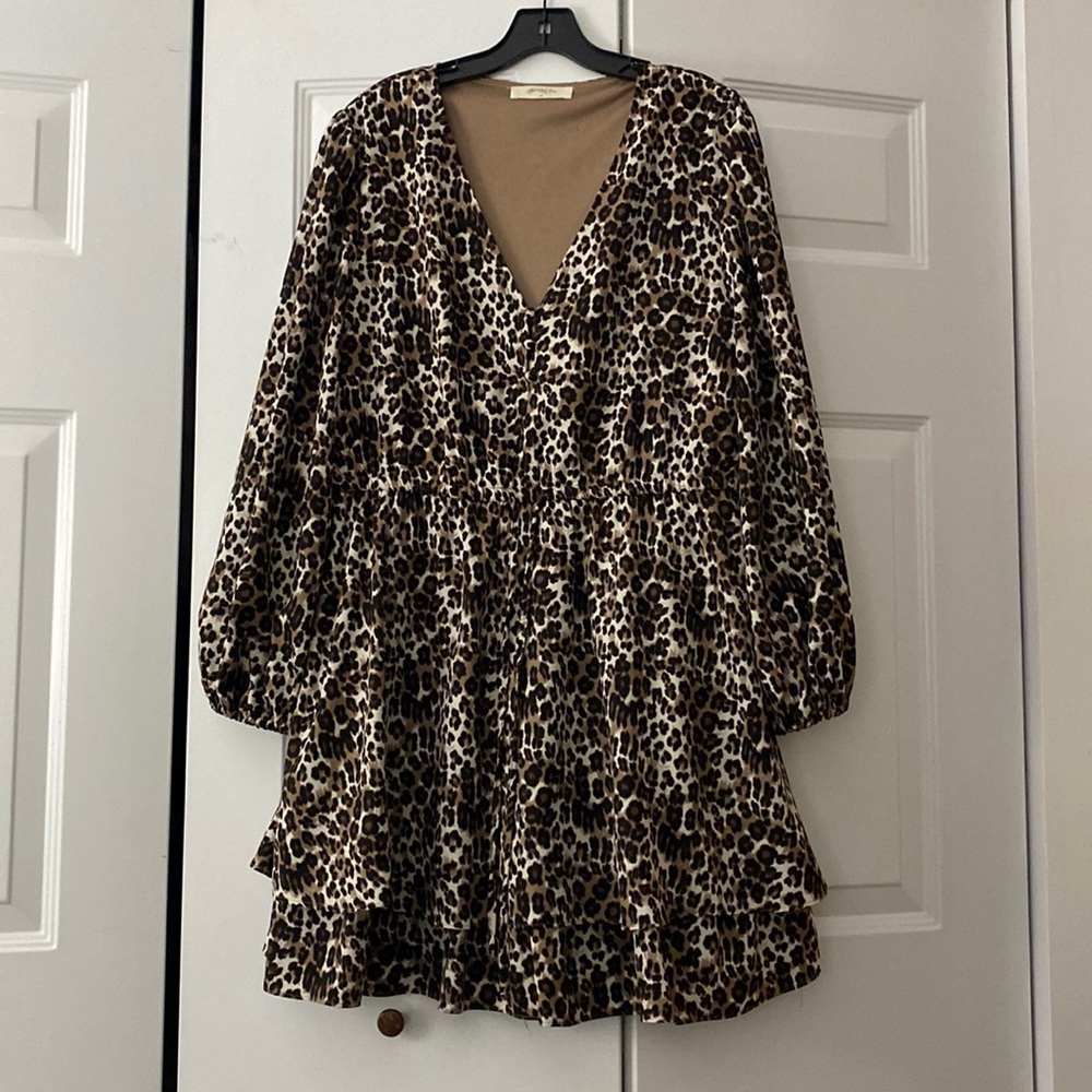 A Beautiful Soul brand dress - leopard with a tie for waist area